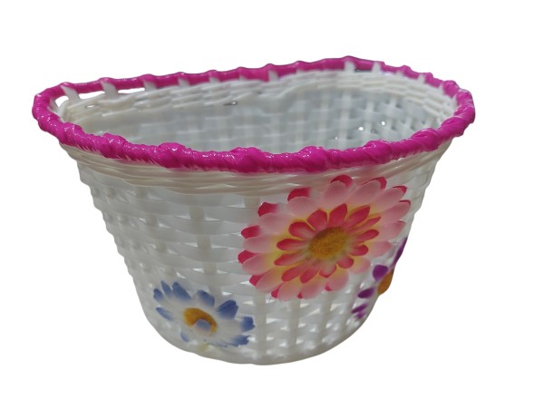 Canasto Delantero  Plastico Rodado16 Flor Importado      AF
