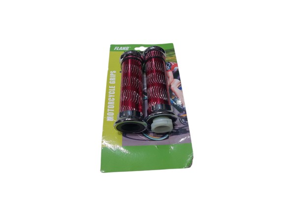Puños Moto Rayado Rojo  (FL-GP15)       FF