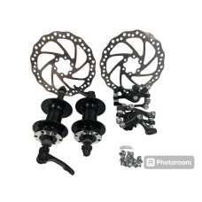 Set de Freno Mecanico Juego Mazas Discos c/tornillos Caliper para Piñoñn a Rosca TOUGH *< Set de Freno Mecanico Juego Mazas Discos c/tornillos Caliper para Piñoñn a Rosca TOUGH *<