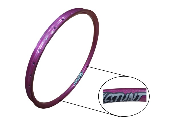 Llanta STUNT...... Modelo STHD Rodado 26 Pared Doble........ 36x29 mm Perla Fucsia