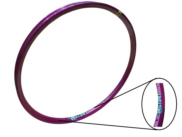 LLanta STUNT Modelo ST Rodado 29 Pared Doble 36x35mm. Perlada Fucsia   AF